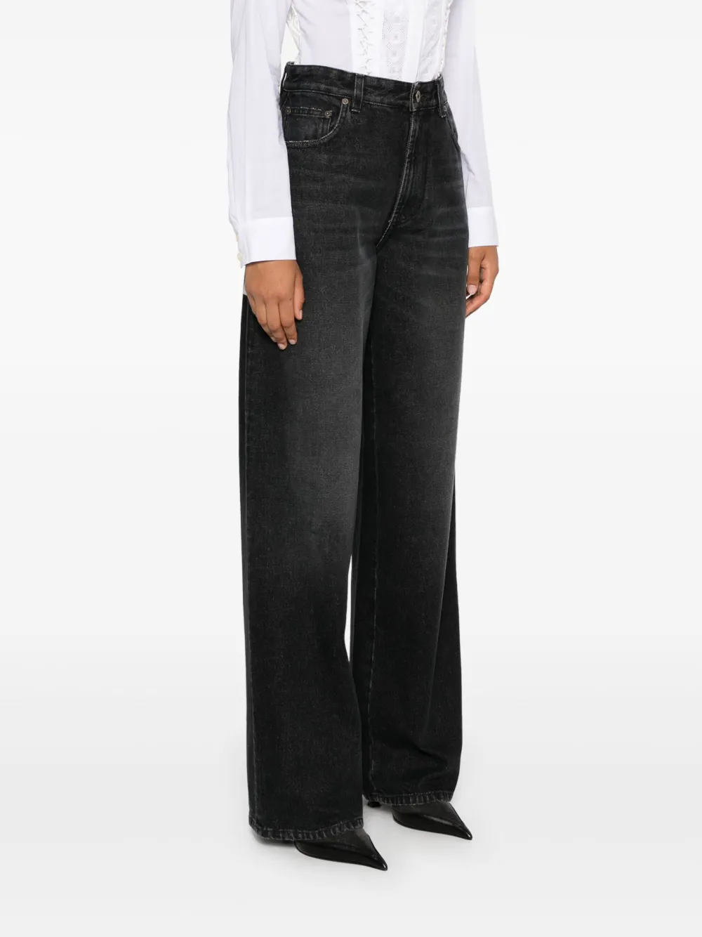 Jean Paul Gaultier Body jeans met Marinière print Zwart