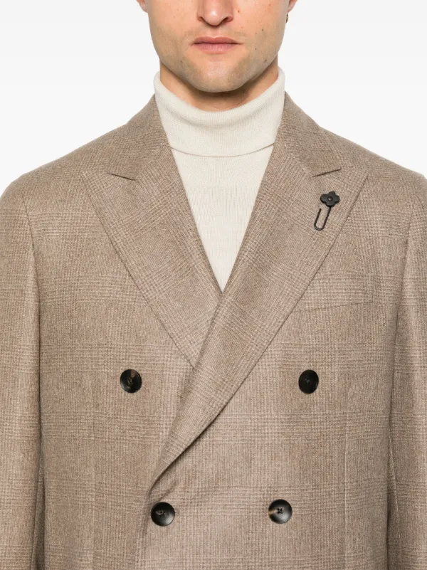 希少カラー&サイズ LARDINI ブラウンチェックジャケット Lardini チェック ジャケット | ブラウン | FARFETCH JP