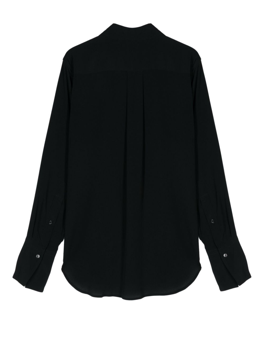 Shop Seventy Georgette-crepe Shirt In Black