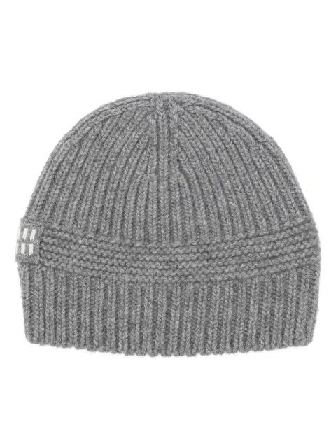 Miu Miu logo-patch beanie hat