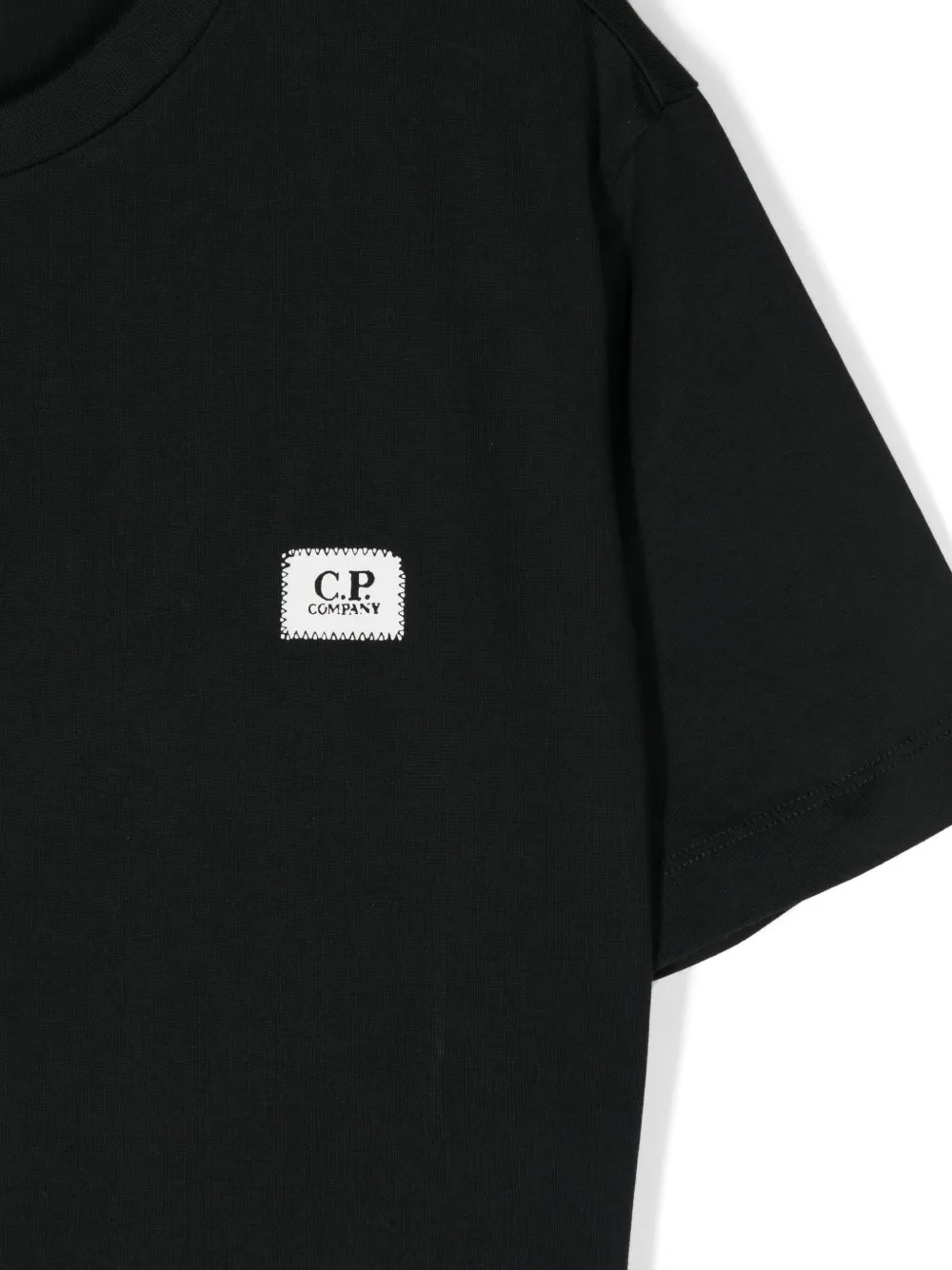 C.P. Company Kids T-shirt met logopatch Zwart
