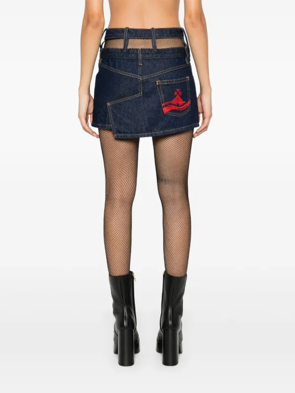 Vivienne Westwood ダブルウエスト ミニスカート | ブルー