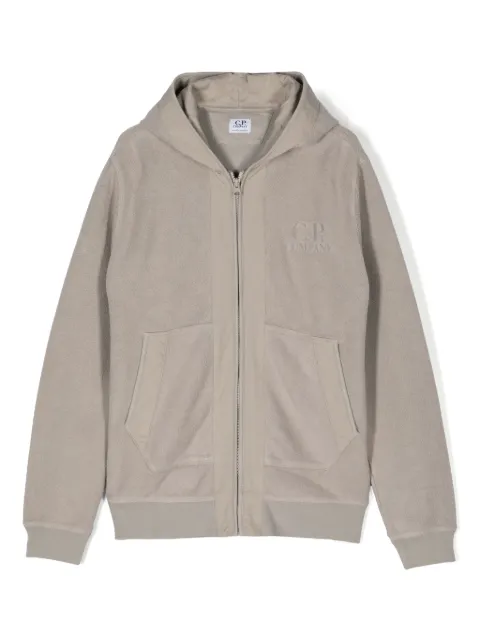 C.P. Company Kids logo-embroidered hoodie