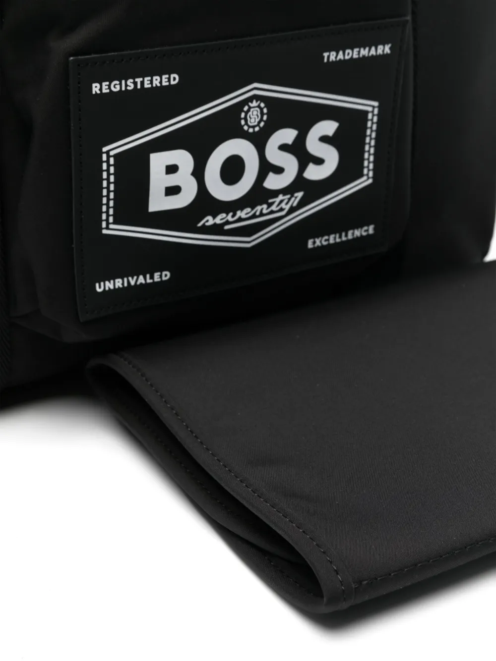 BOSS Kidswear Luiertas met logopatch Zwart