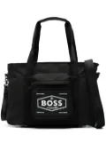 BOSS Kidswear logo-patch changing bag - Black