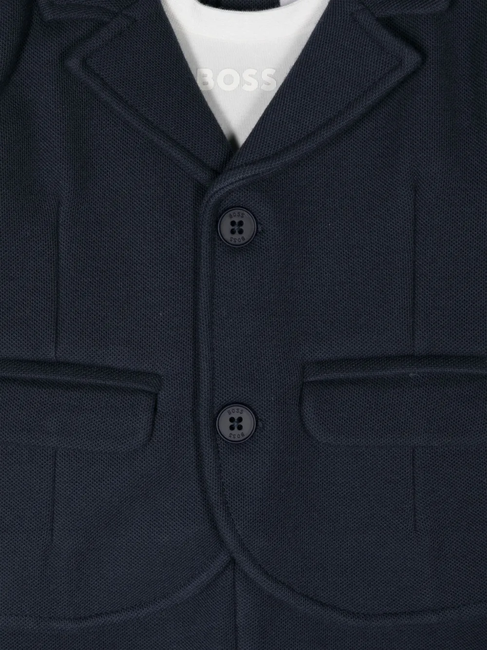 BOSS Kidswear Romper met logoprint Blauw