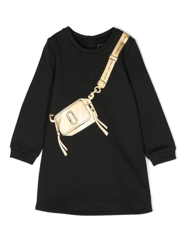 マークジェイコブス　キッズ　ワンピース Marc Jacobs Kids プリント ワンピース | ブラック | FARFETCH JP