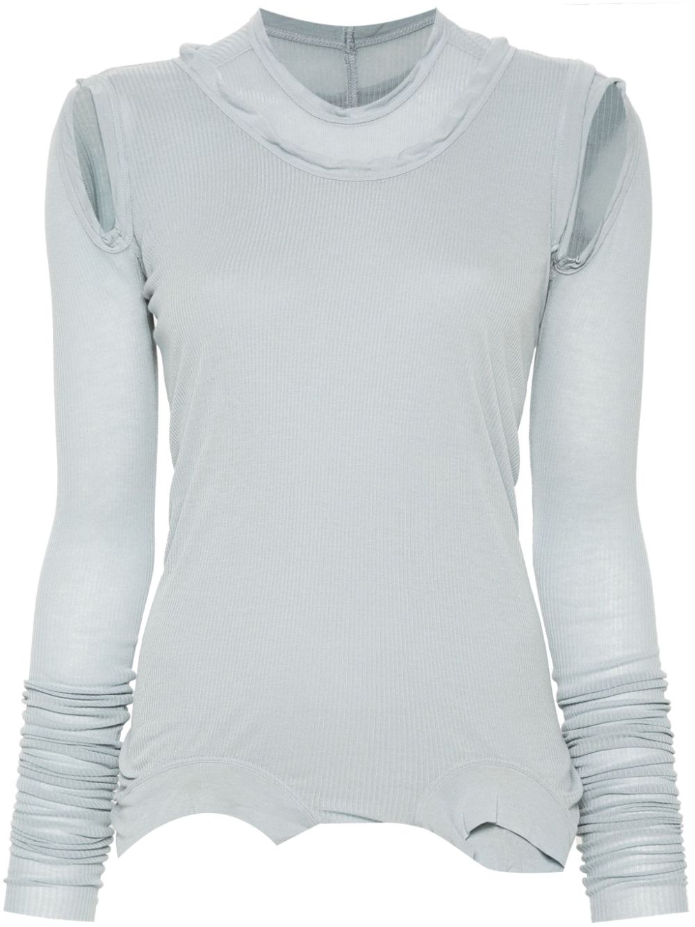 Rick Owens cropped banana top - Blue