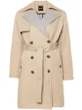 BOSS Prince of Wales check trench coat - Neutrals