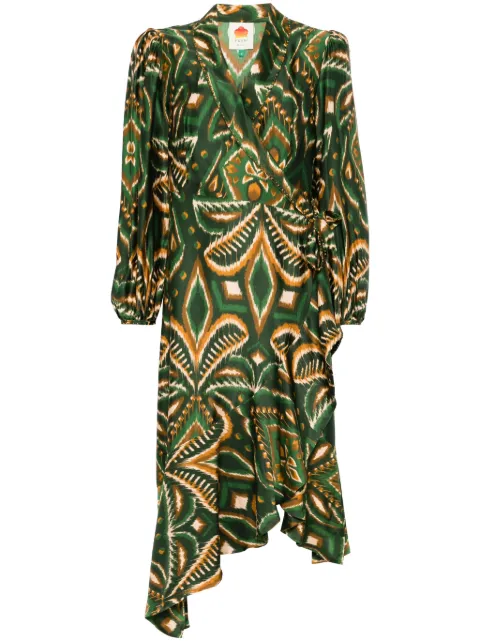 FARM Rio Pinneapple Ikat midi dress