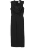 Alexander McQueen pinstriped midi dress - Grey