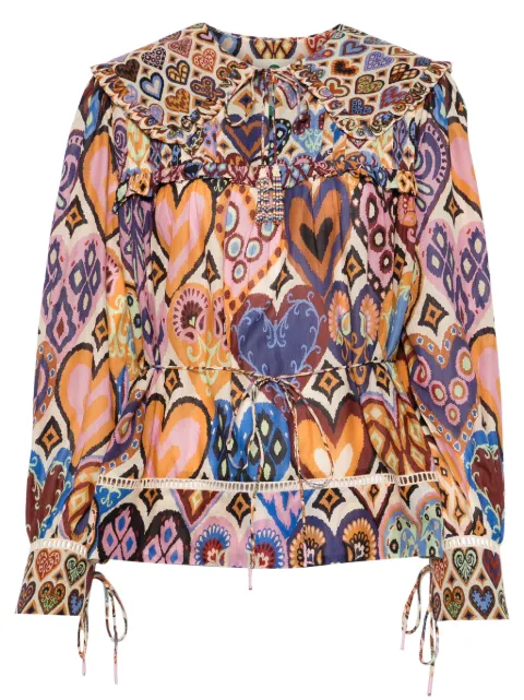 FARM Rio blusa Heart Ikat 