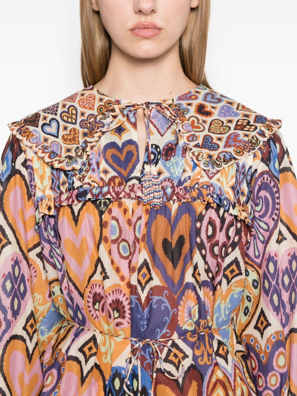 Shop Farm Rio Heart Ikat Blouse In 中性色