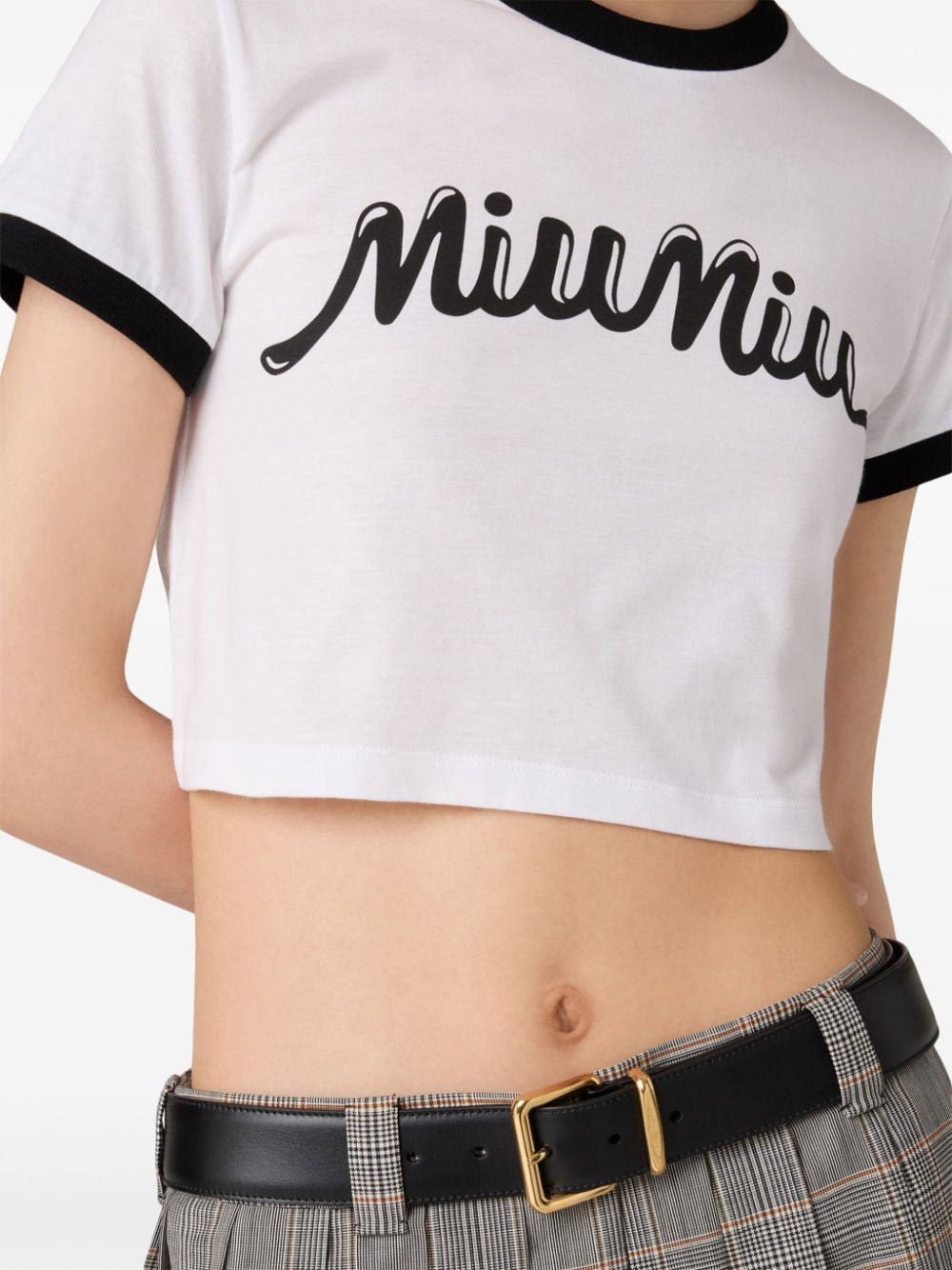 Miu Miu logo-print T-shirt Women