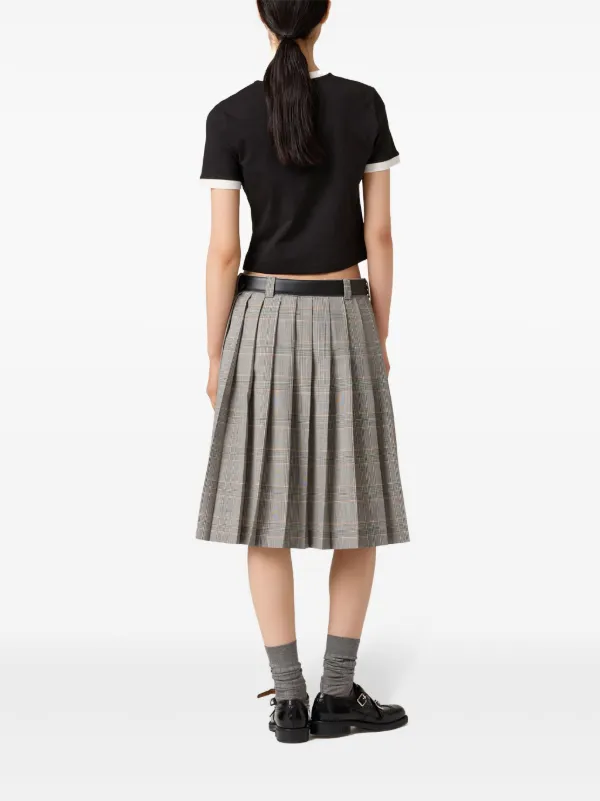 Miu Miu クロップド Tシャツ | ブラック | FARFETCH JP Miu Miu クロップド Tシャツ | ブラック | FARFETCH JP
