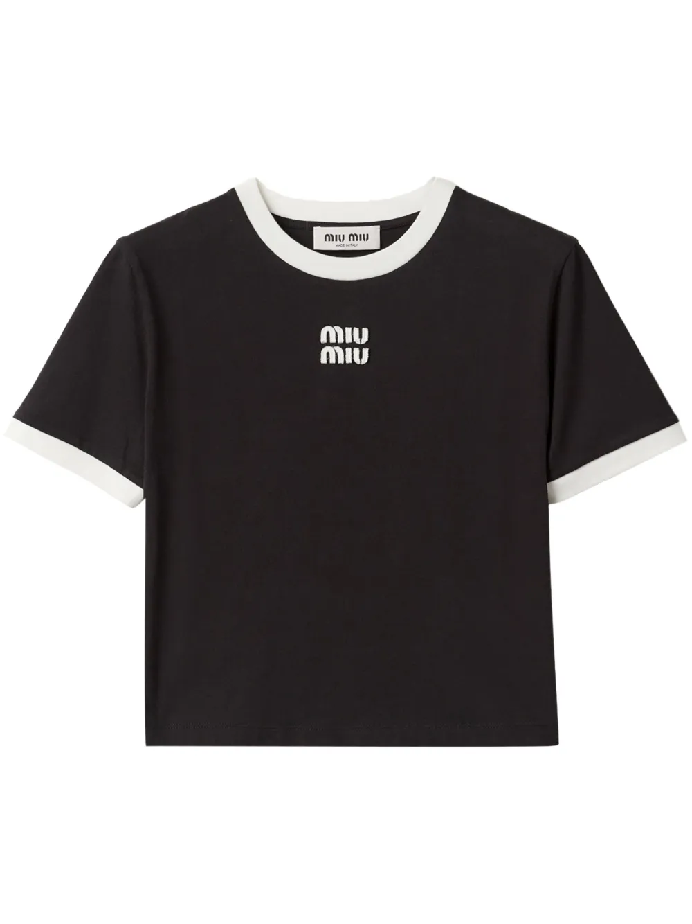 logo-embroidered T-shirt