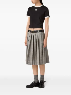 Tシャツ・カットソー MiuMiu FW25 Miu Miu Piquet Shirt (MK1980SOOO 14RW F0237) SI MiuMiu(ミュウミュウ) Tシャツ・カットソー(レディース