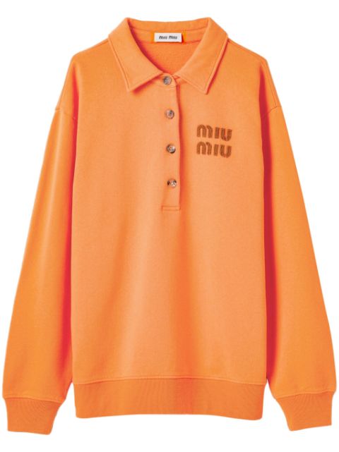 Miu Miu logo-embroidered polo shirt Women