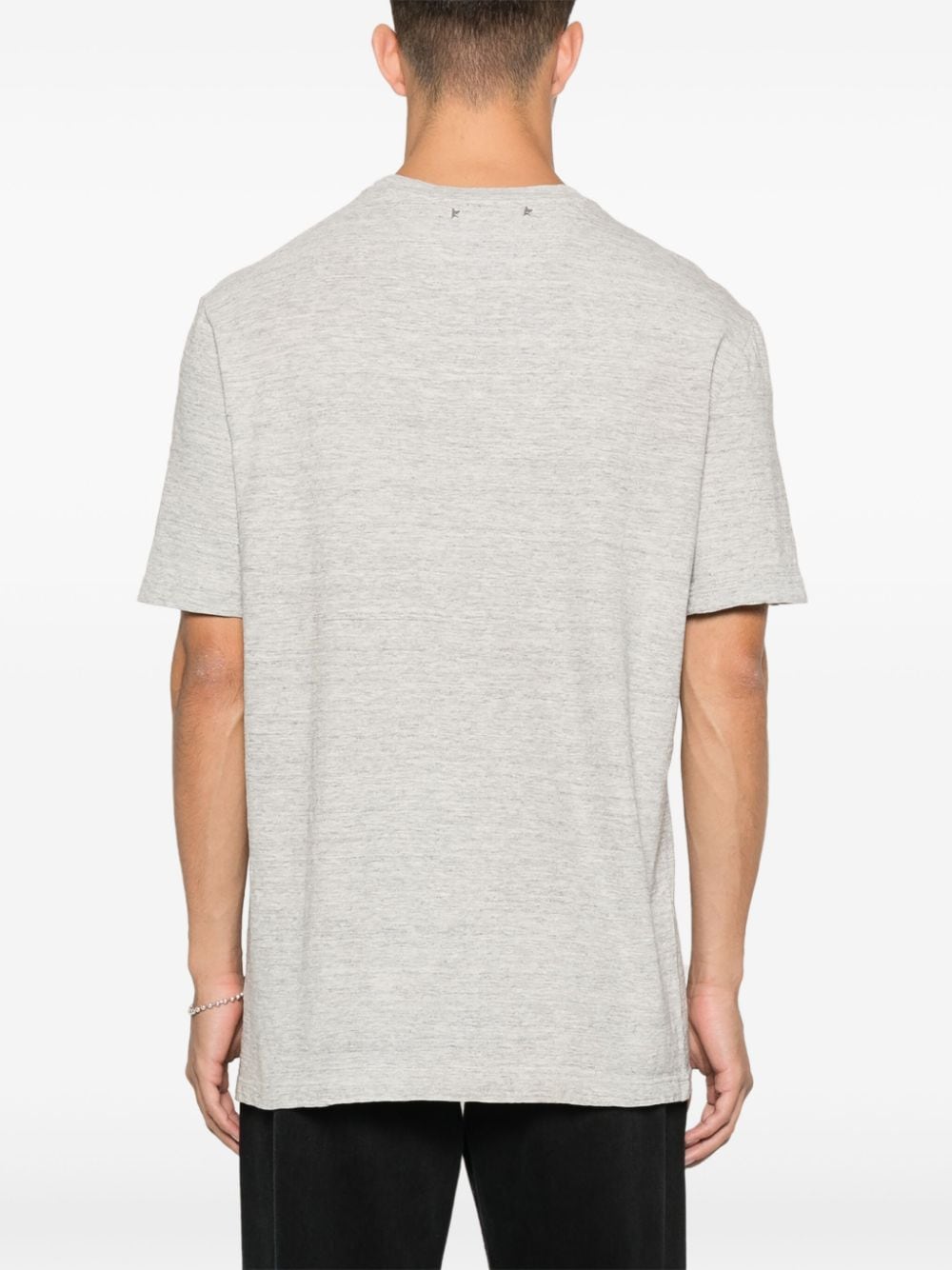 Shop Golden Goose Logo-print Cotton T-shirt In Grau