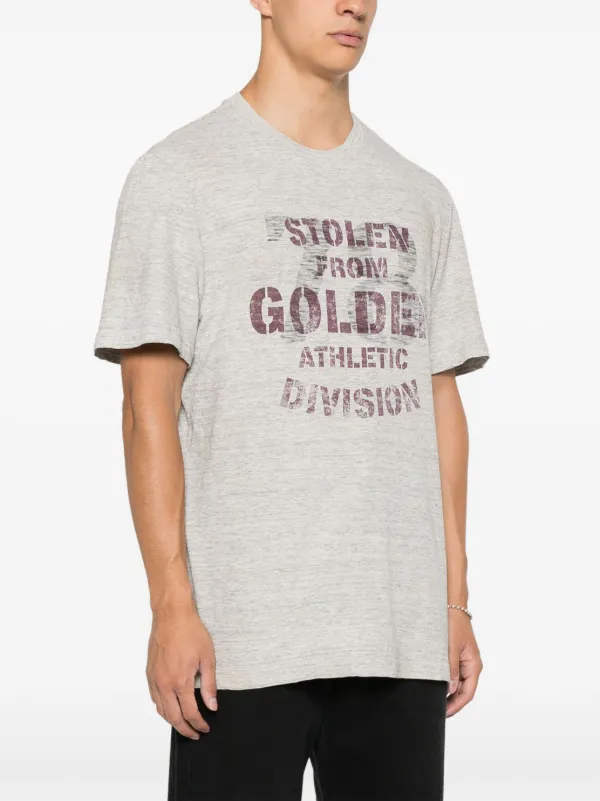 【送料&関税込】Golden Goose T-shirt With Logo Golden Goose logo-print Cotton T-shirt | Grey | FARFETCH
