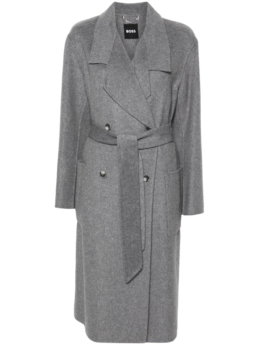 BOSS Cappotto con cintura - Grigio