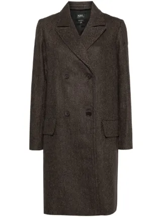 【関税込み】A.P.C. ブラウン Ginny コート A.P.C. Ginny コート | ブラウン | FARFETCH JP