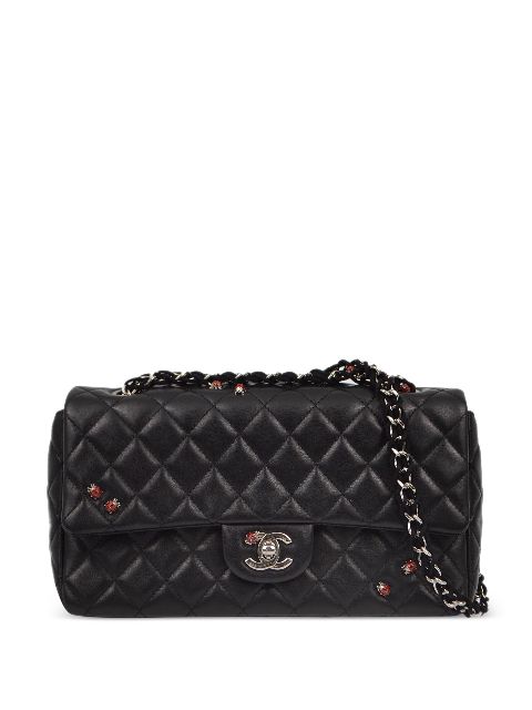 HOT SALE CHANEL 2010 medium Ladybug Single Flap shoulder bag Women