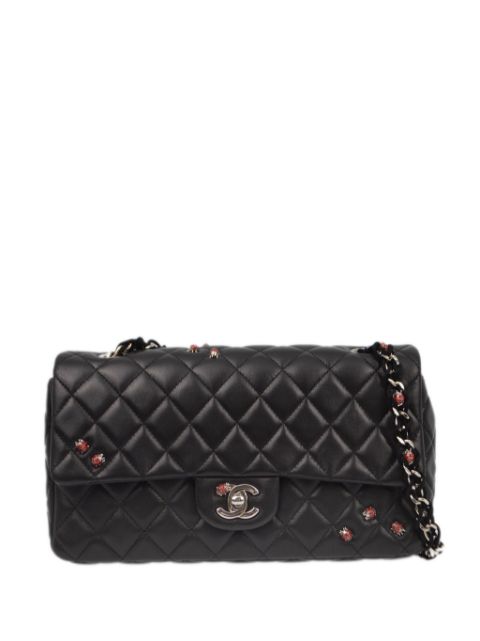 HOT SALE CHANEL 2010 medium Ladybug Single Flap shoulder bag Women