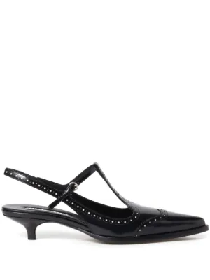 Miu Miu バックル スリングパンプス | ブラック | FARFETCH JP