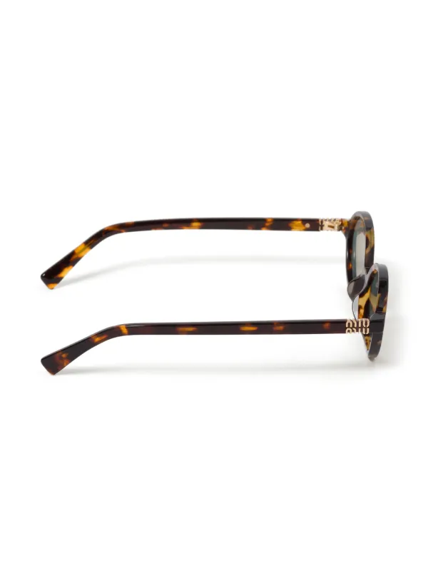 Miu Miu Eyewear Miu Regard Sunglasses | Brown | FARFETCH