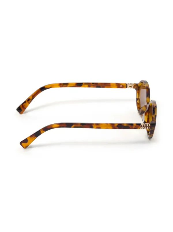 Miu Miu Eyewear Miu Regard Sunglasses | Brown | FARFETCH