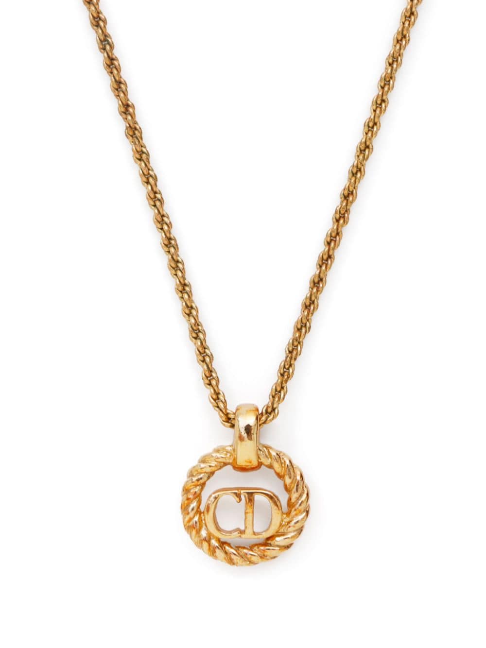 Christian Dior Pre-Owned CD-pendant necklace - Goud