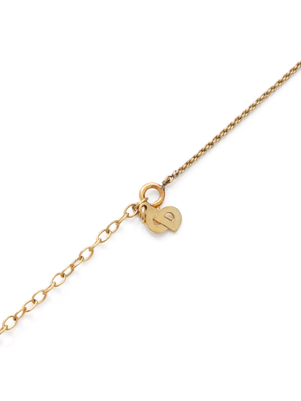 Pre-owned Dior Cd-pendant Necklace In Gold