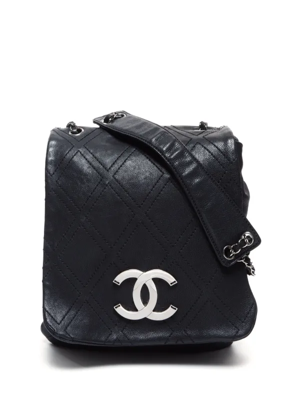 CHANEL Pre-Owned 2006 Wild Stitch Shoulder Bag Black FARFETCH JO