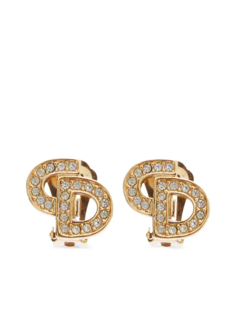 Christian Dior Pre-Owned CD rhinestone-embellished earrings