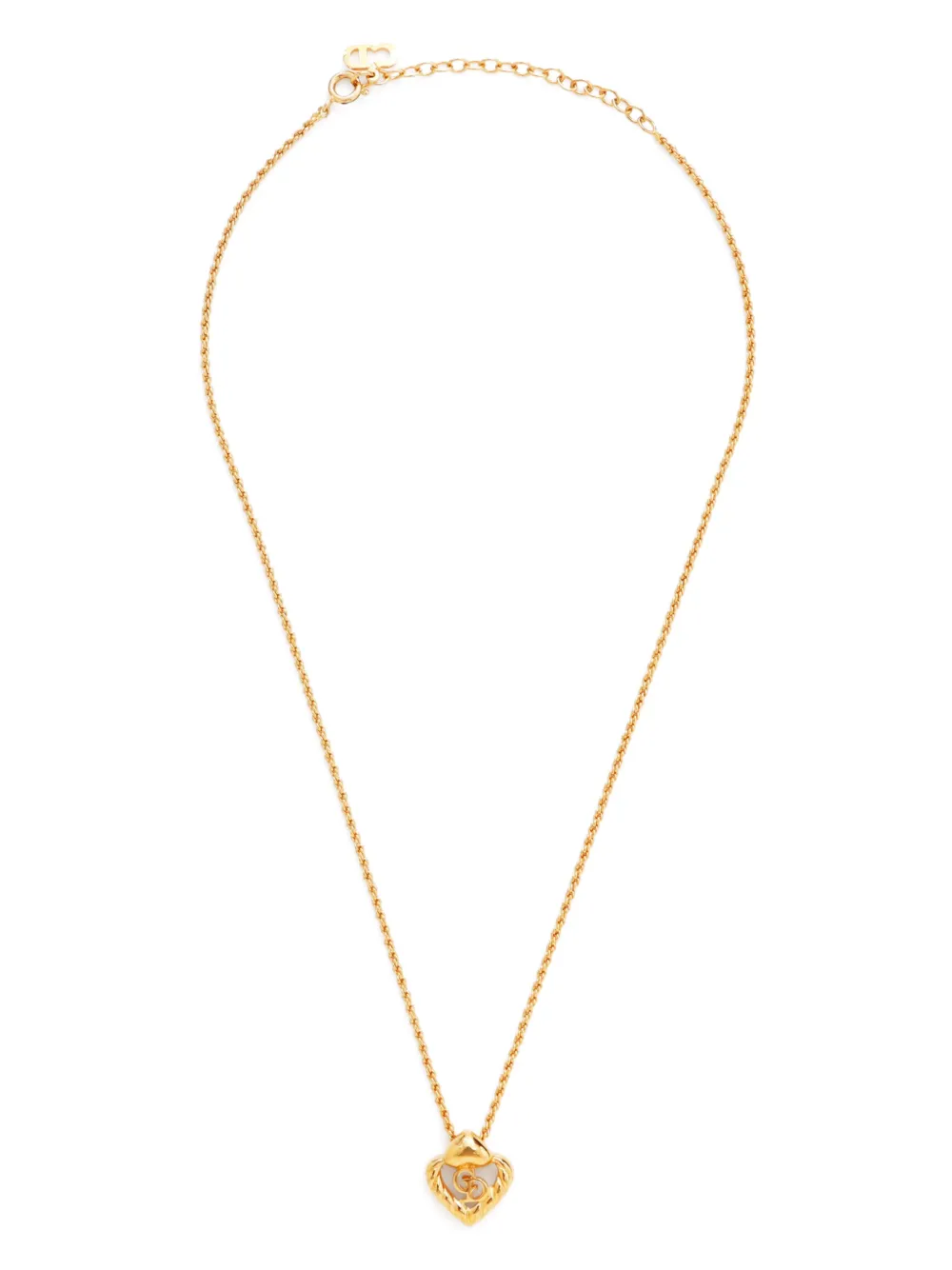 Christian Dior Pre-Owned collar con dije de corazón | dorado | Image 1