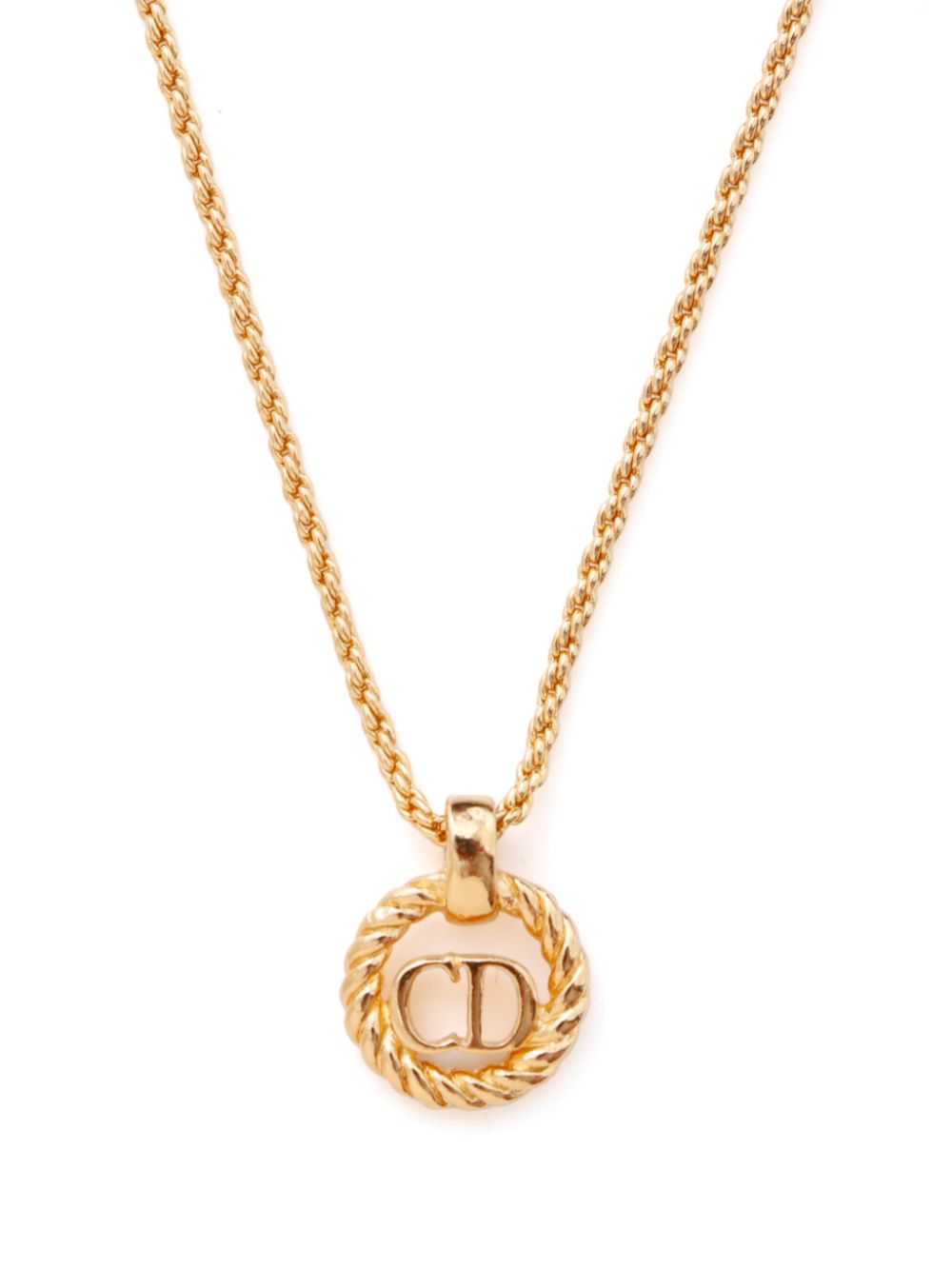 Christian Dior Pre-Owned CD pendant necklace - Goud