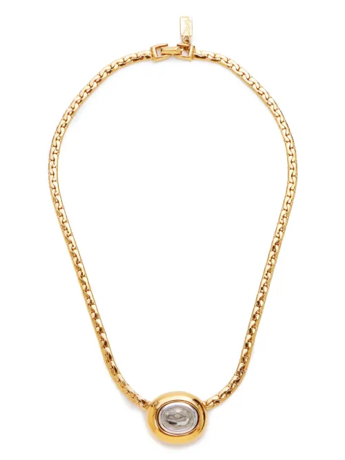 Collier à pendentif strassé - Saint Laurent Pre-Owned - Modalova