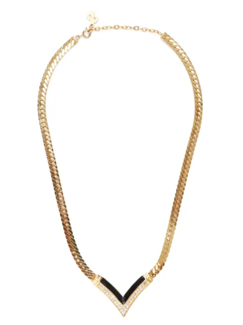 Christian Dior Pre-Owned rhinestone-embellished necklace