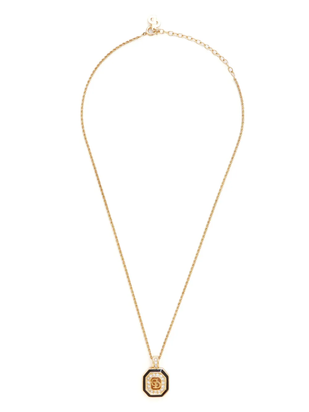Christian Dior Pre-Owned collar con dije CD | dorado | Image 1