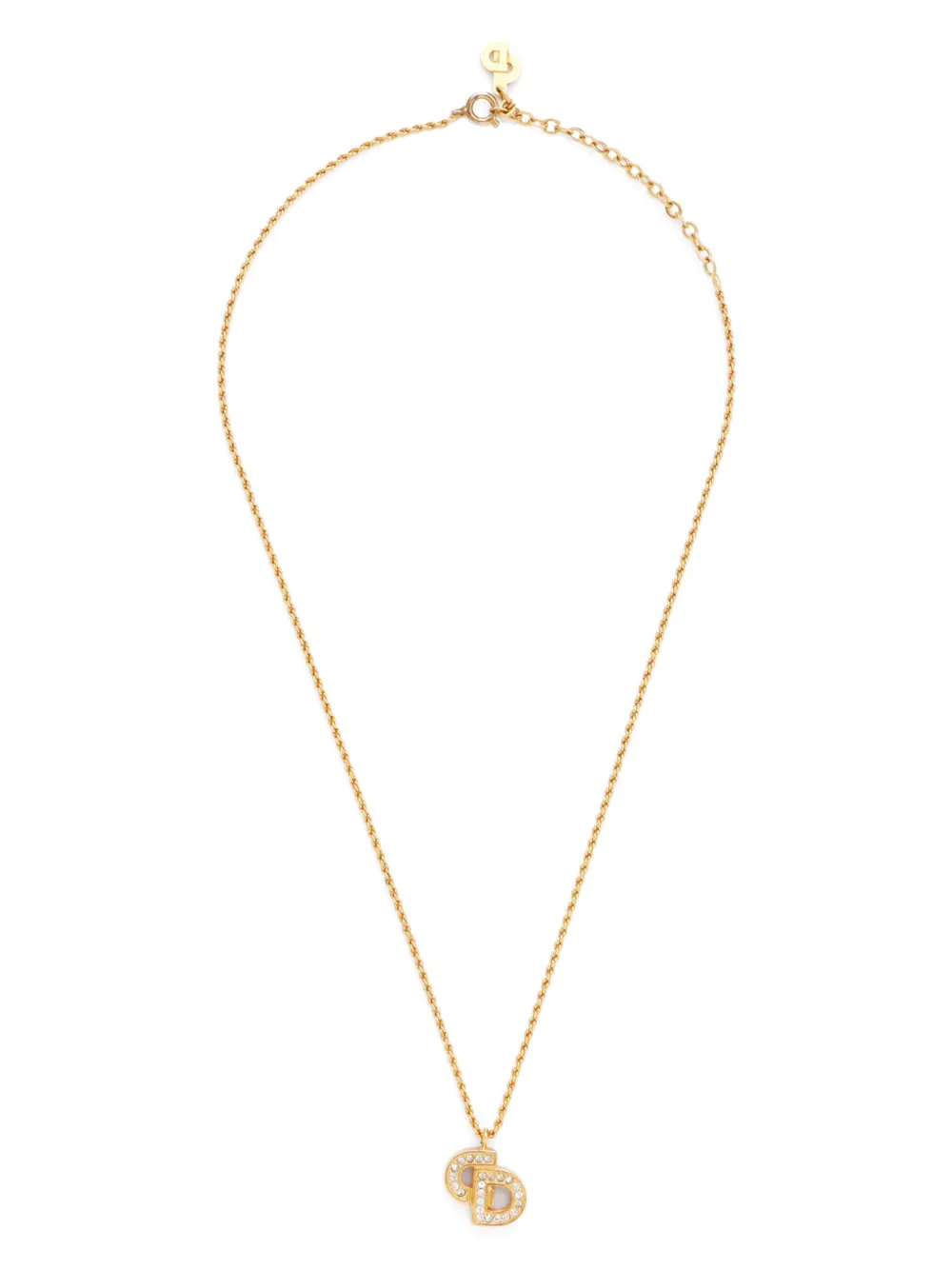 Christian Dior Pre-Owned collar con dije CD | dorado | Image 1
