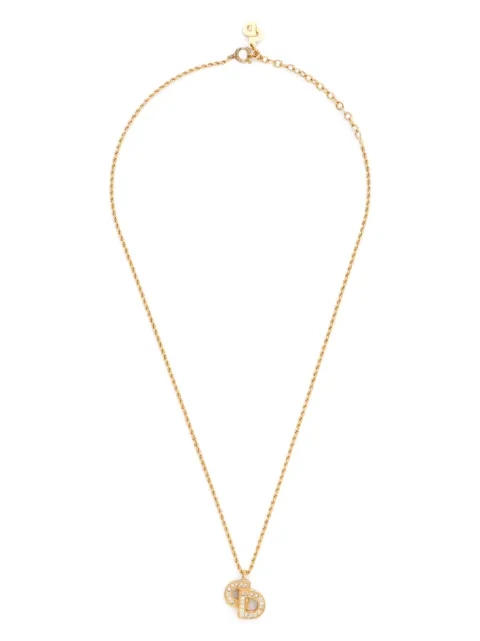Christian Dior Pre-Owned Halsketting met CD hanger