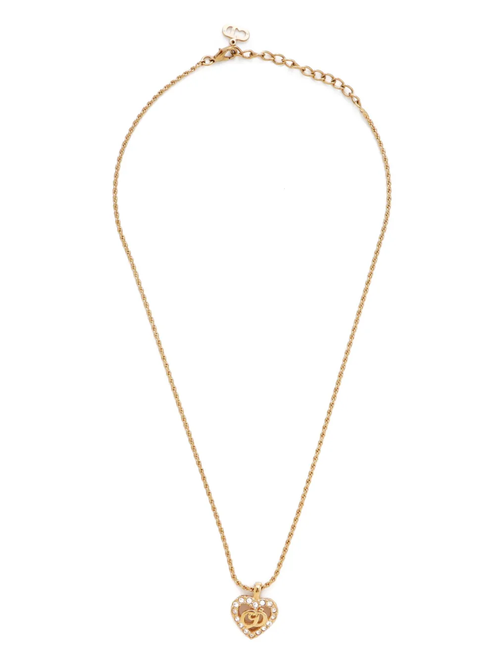 Christian Dior Pre-Owned collar con dije de corazón | dorado | Image 1