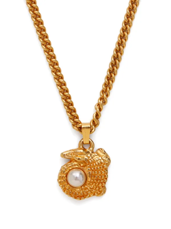 CELINE ゴールドロゴペンダントネックレス 綺麗 CELINE（セリーヌ） ネックレス ロゴ サークル K18イエローゴールド