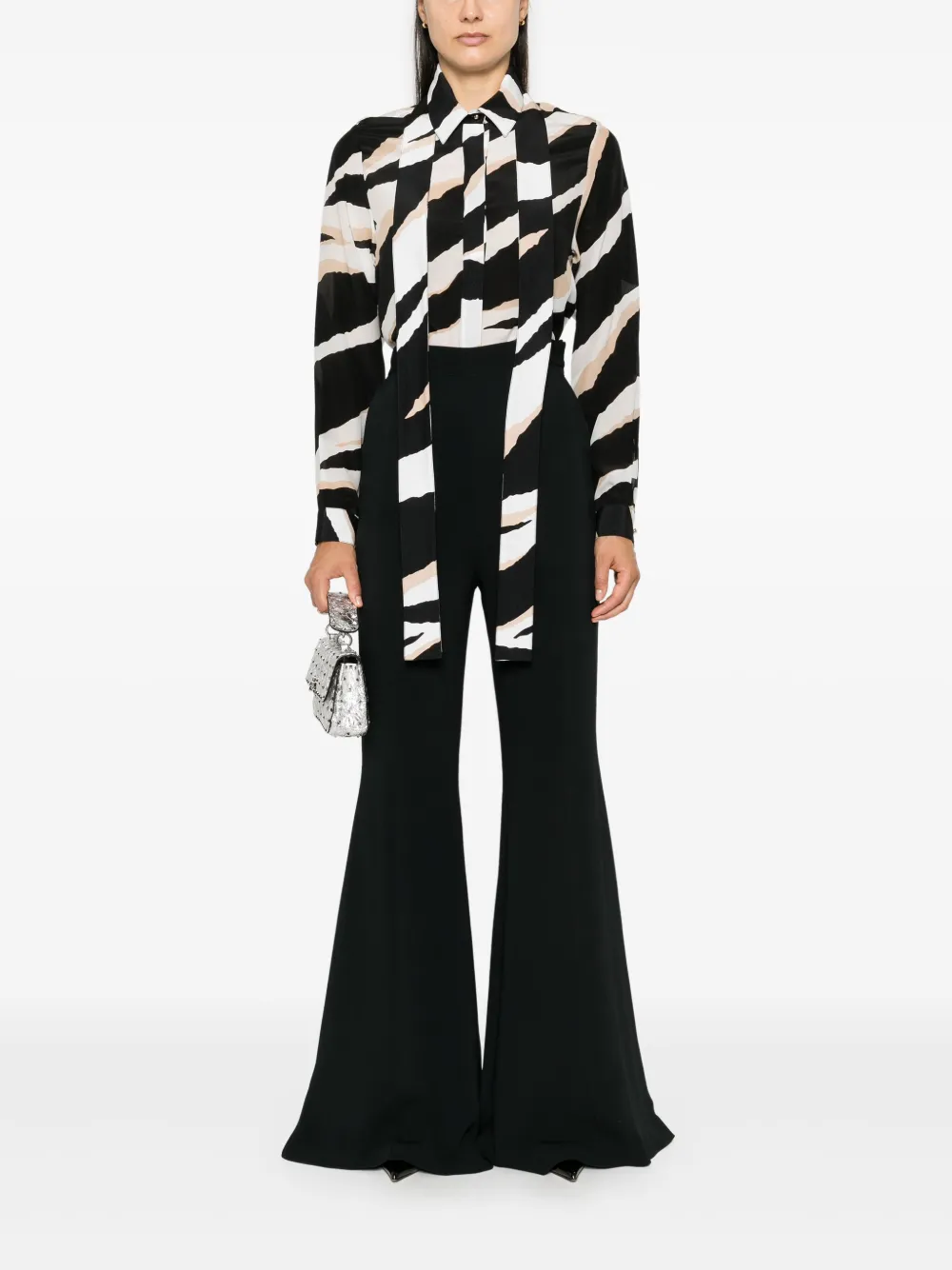 eliesaab Elie Saab Cara flared broek - Zwart