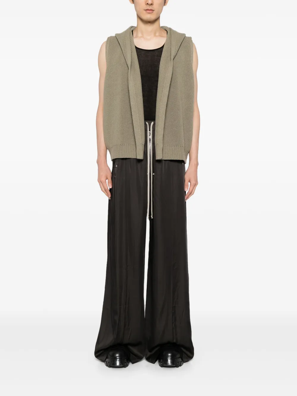 Rick Owens Bela broek met wijde pijpen - Zwart
