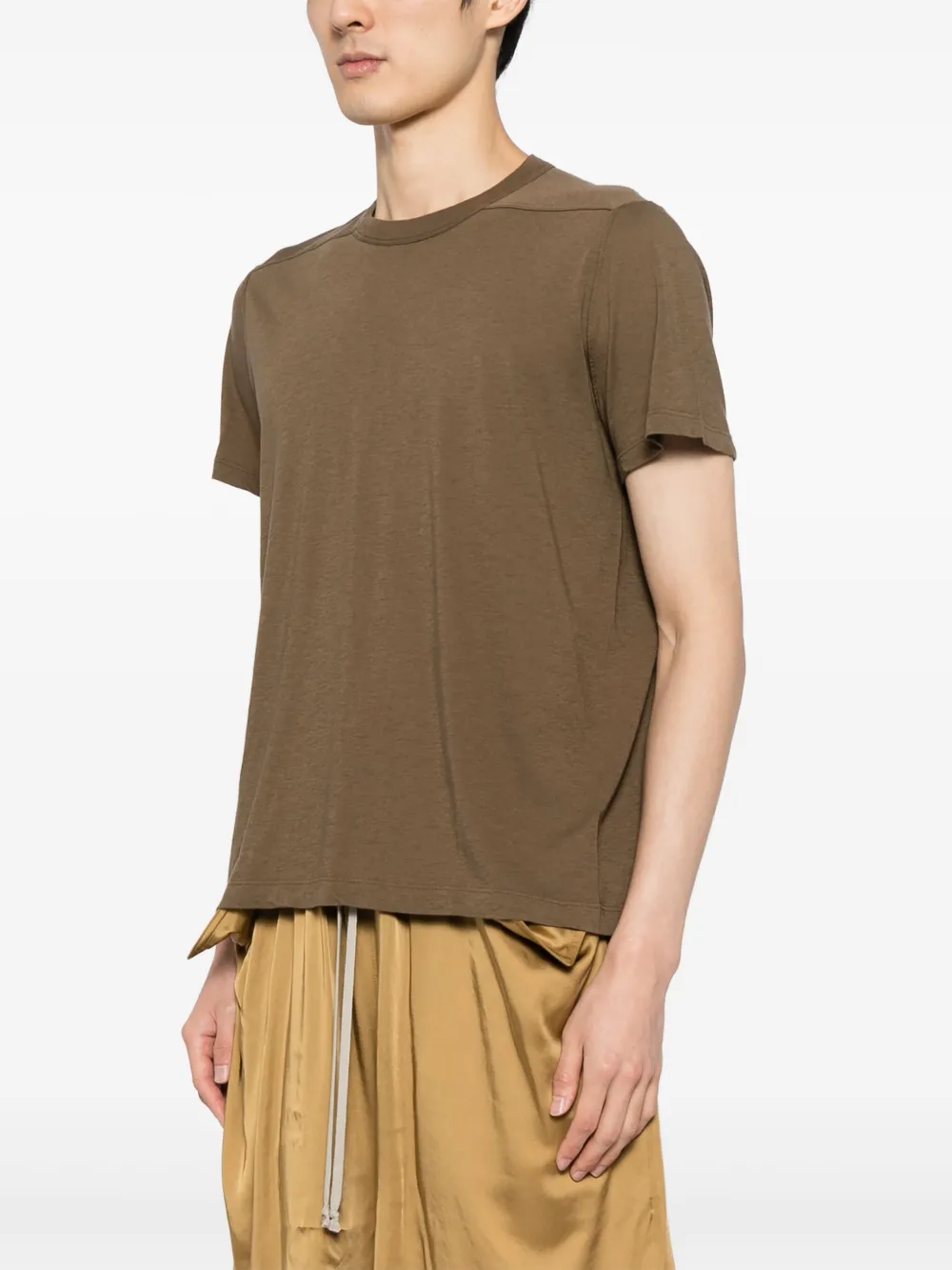 Rick Owens Short Level T-shirt Bruin