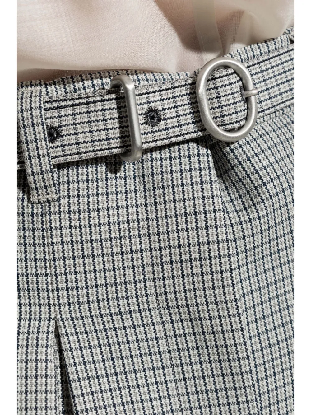 Jil Sander Palazzo broek met ceintuur Grijs