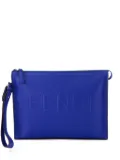 FENDI logo-embossed clutch bag - Blue