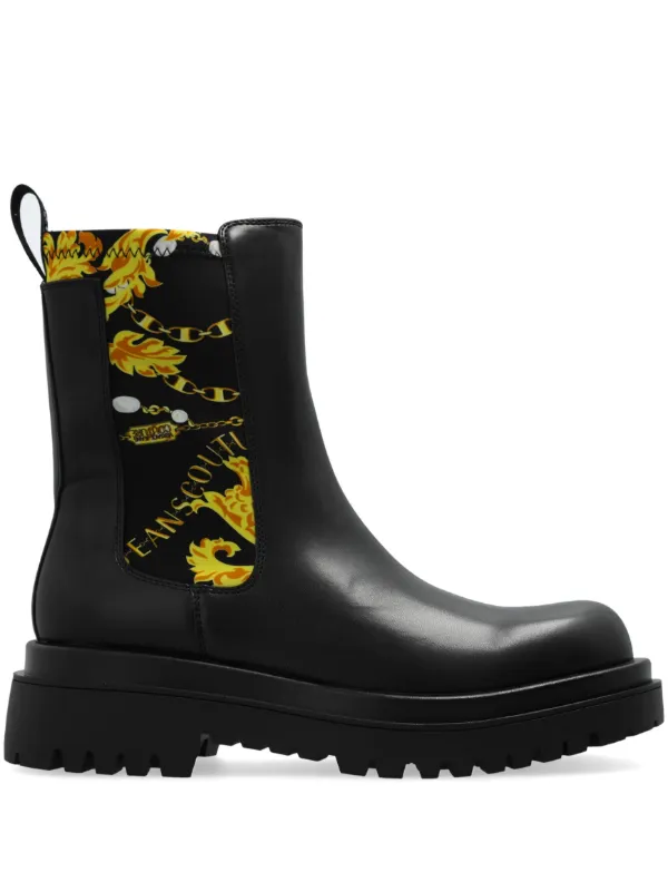 Versace Jeans Couture Chain Couture ブーツ | ブラック | FARFETCH JP